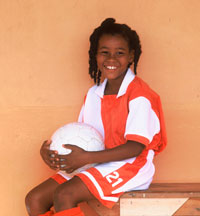 Girl with volleyball