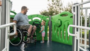 Father and Daughter on Playground