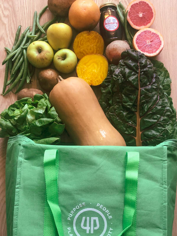 Image of produce bags with fruits and vegetables.