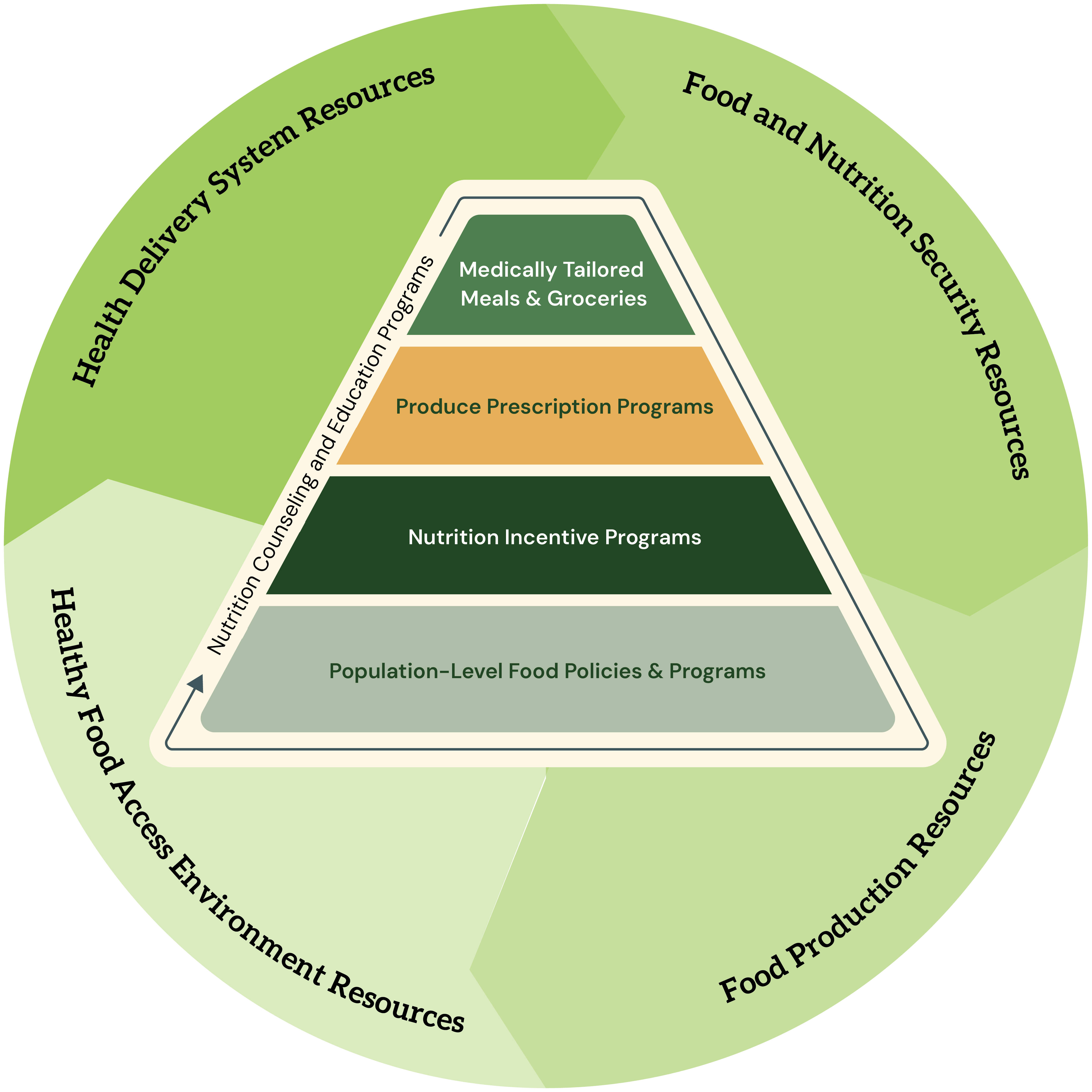 A graphic that illustrates how FIM program models are situated at the intersection of broader systems that are complementary to, but distinct from, FIM program models. The graphic content is further described below.