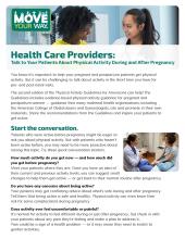 Physical Activity Fact Sheet for Patients During and After Pregnancy thumbnail