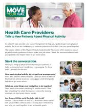 Physical Activity Fact Sheet for Adult Patients thumbnail